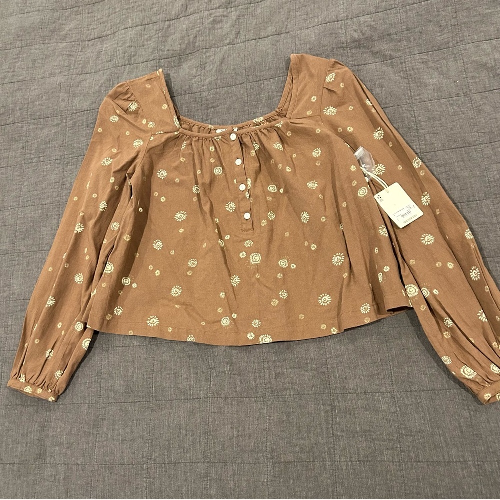 MOVING SALE Long Sleeve Bohemian Blouse - Brand New with Tags